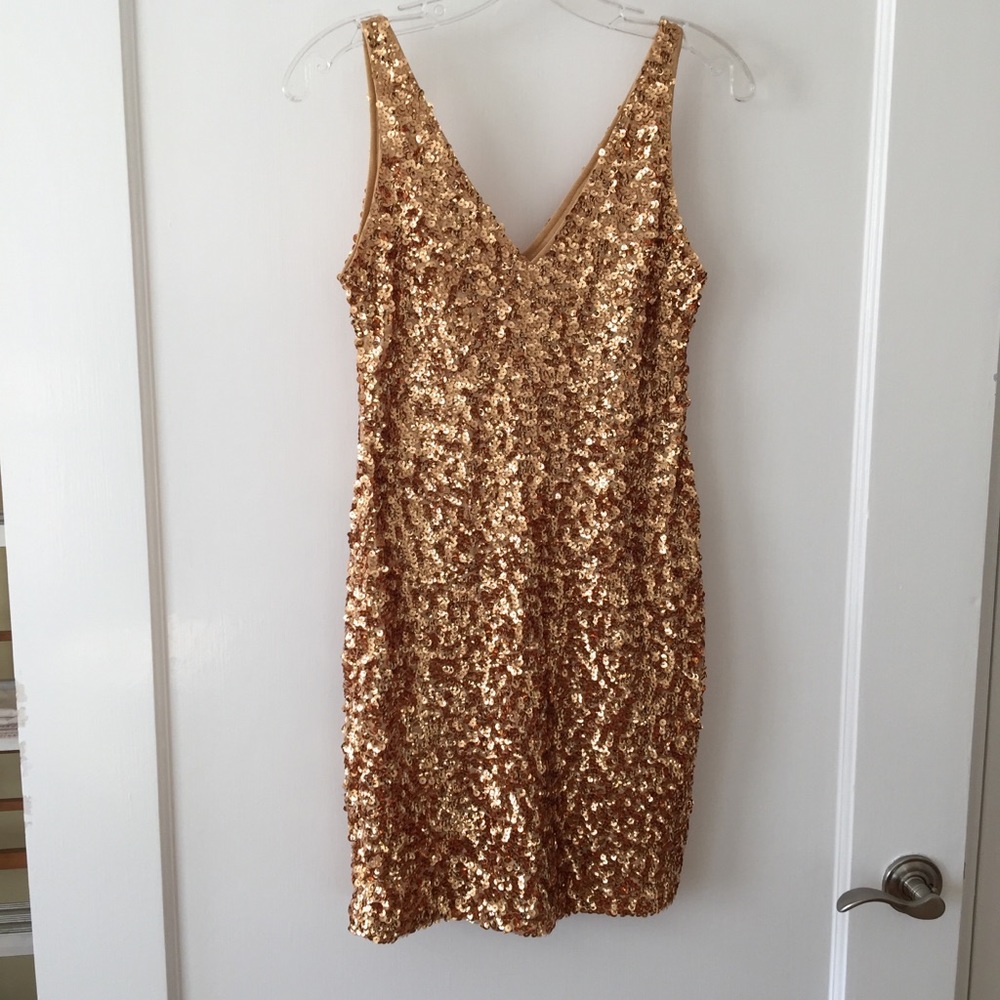 Gold Sequined Dress
